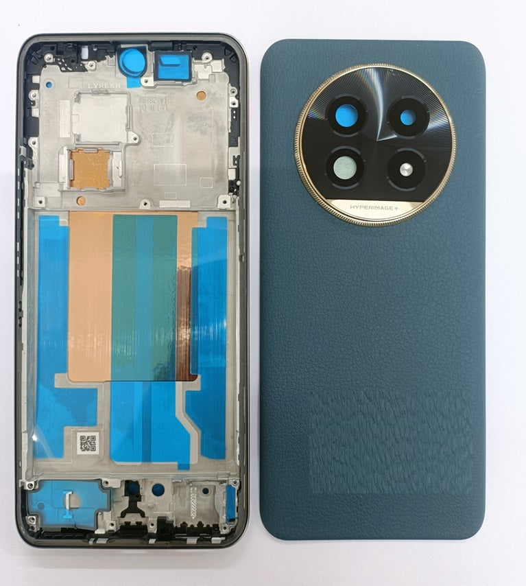 Back Panel With Middle Frame For Realme 13 Pro Plus 5G Emerald Green Back Panel With Middle Frame For Realme 13 Pro Plus 5G Emerald Green